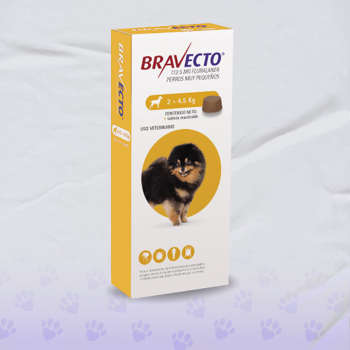 Imagen de Bravecto 3M 112,5 Mg 2-4.5kg